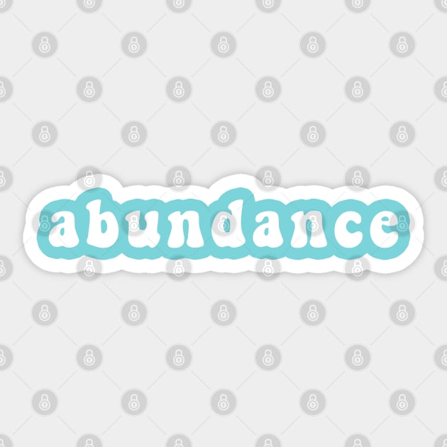 Abundance Sticker by CityNoir